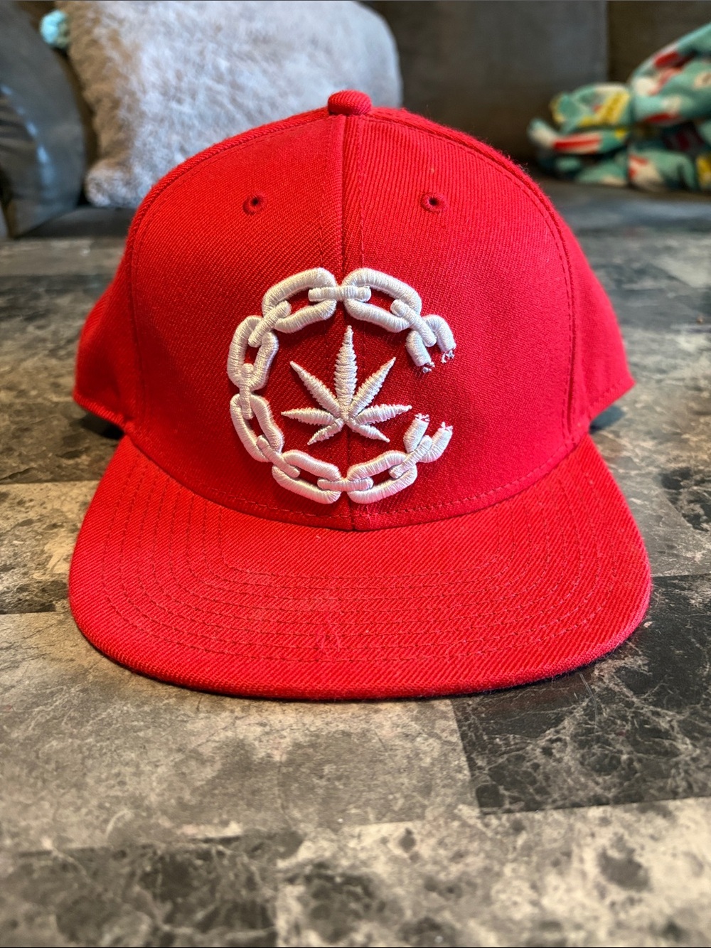Marijuana leaf Crooks and castles strap back